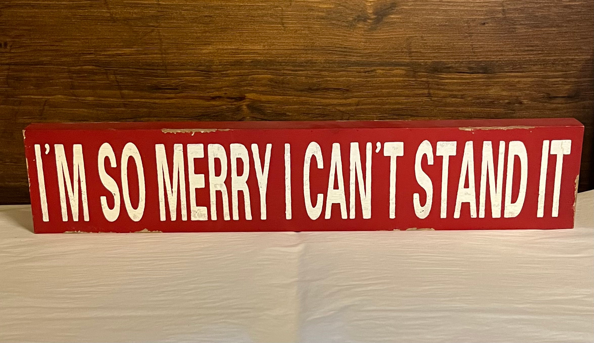 Ornament - Merry Sign Wood