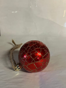 Ornament - red/gold ball