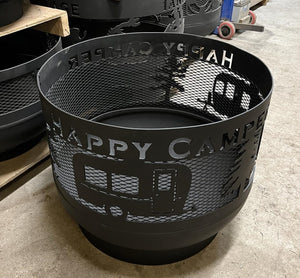 Standard Size Carved Fire Pit- The Happy Camper