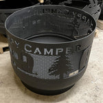 Load image into Gallery viewer, Standard Size Carved Fire Pit- The Happy Camper
