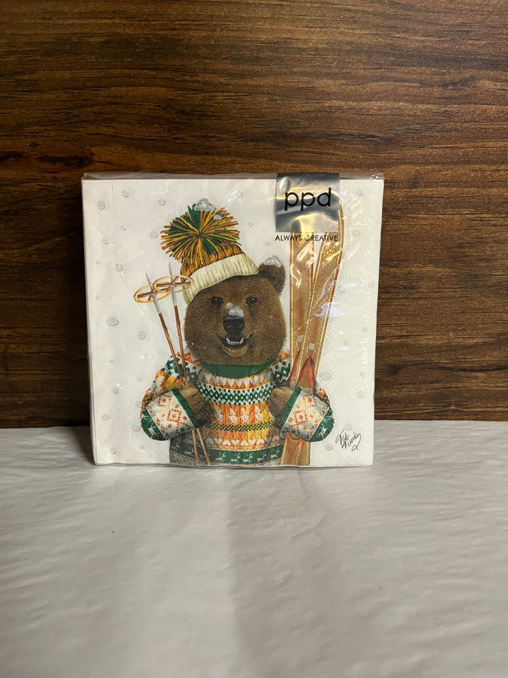 Napkins - Cocktail Size Bear Ski - Muskoka Fire Pits