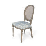 Load image into Gallery viewer, French Blue Bouquet Cane Dining Chair
