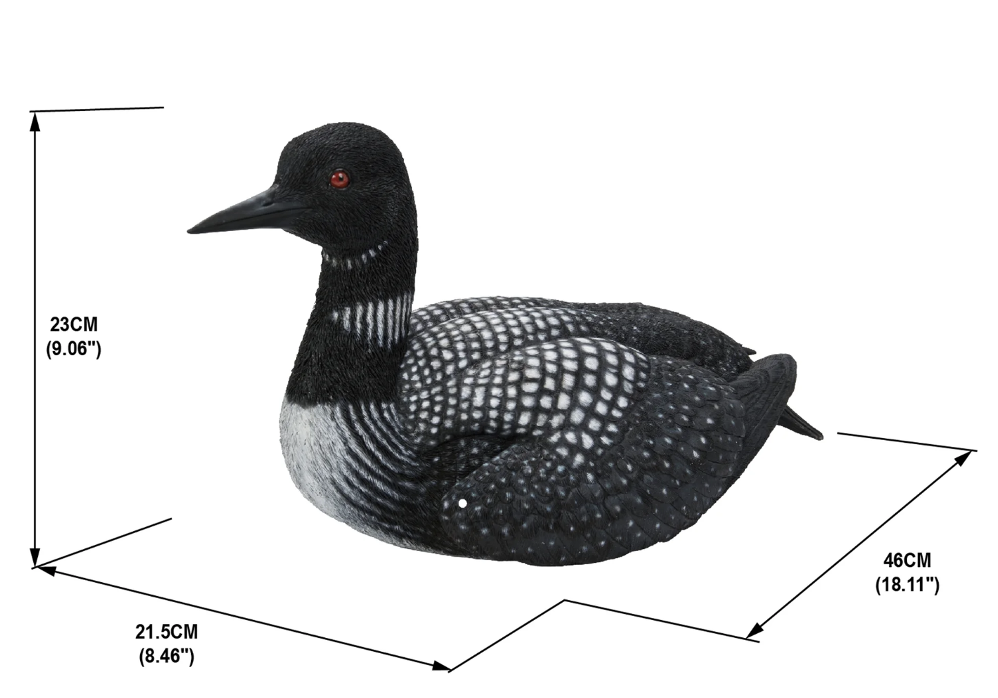 Sitting Loon Statue - Muskoka Fire Pits
