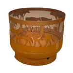 Load image into Gallery viewer, Standard Size Carved Fire Pit - Cowboys
