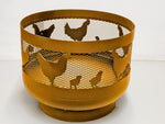 Load image into Gallery viewer, Standard Size Carved Fire Pit - Chickens - Muskoka Fire Pits
