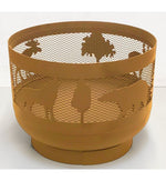 Load image into Gallery viewer, Standard Size Carved Fire Pit - Wild Life 1 - Muskoka Fire Pits
