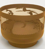 Load image into Gallery viewer, Standard Size Carved Fire Pit - Wild Life 5 - Muskoka Fire Pits
