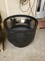 Load image into Gallery viewer, Standard Size Carved Fire Pit - Honey Bees
