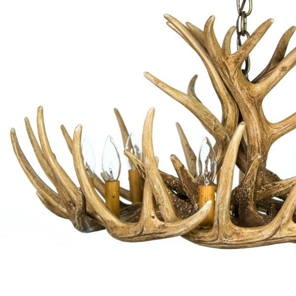 Whitetail Deer 12 Antler Cascade Chandelier - Muskoka Fire Pits