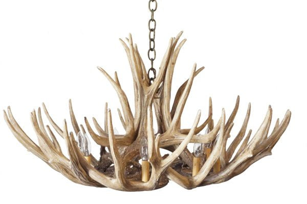 Mule Deer 12 Antler Chandelier