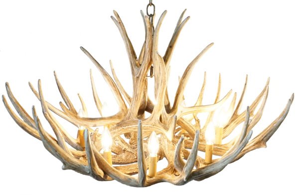 Mule Deer 12 Antler Chandelier