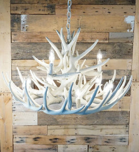 Whitetail Deer 15 Antler Chandelier - Muskoka Fire Pits
