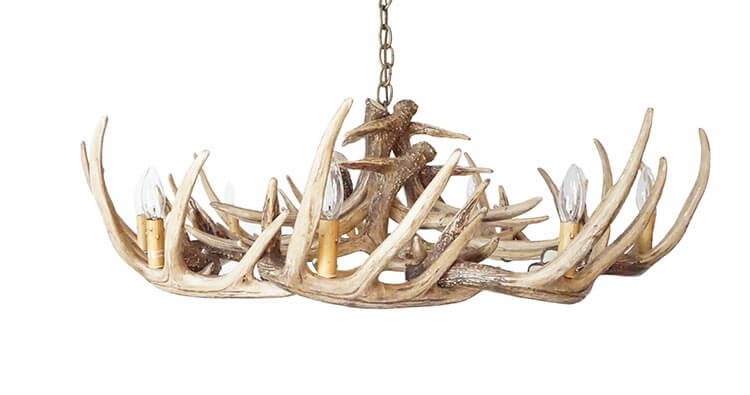 Whitetail Deer 15 Wide Antler Chandelier - Muskoka Fire Pits