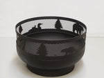 Load image into Gallery viewer, Low Profile Carved Fire Pit - Wild Life - Muskoka Fire Pits
