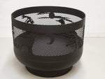 Load image into Gallery viewer, Standard Size Carved Fire Pit - Wild Life 5 - Muskoka Fire Pits
