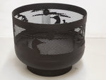 Load image into Gallery viewer, Standard Size Carved Fire Pit - Wild Life 5 - Muskoka Fire Pits
