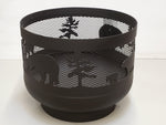 Load image into Gallery viewer, Standard Size Carved Fire Pit - Bear Family 3 - Muskoka Fire Pits
