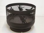 Load image into Gallery viewer, Standard Size Carved Fire Pit - Dragonflies &amp; Fairies - Muskoka Fire Pits
