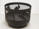 Load image into Gallery viewer, Standard Size Carved Fire Pit - Snowmobile - Muskoka Fire Pits
