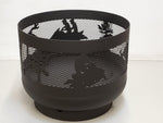 Load image into Gallery viewer, Standard Size Carved Fire Pit - Snowmobile - Muskoka Fire Pits
