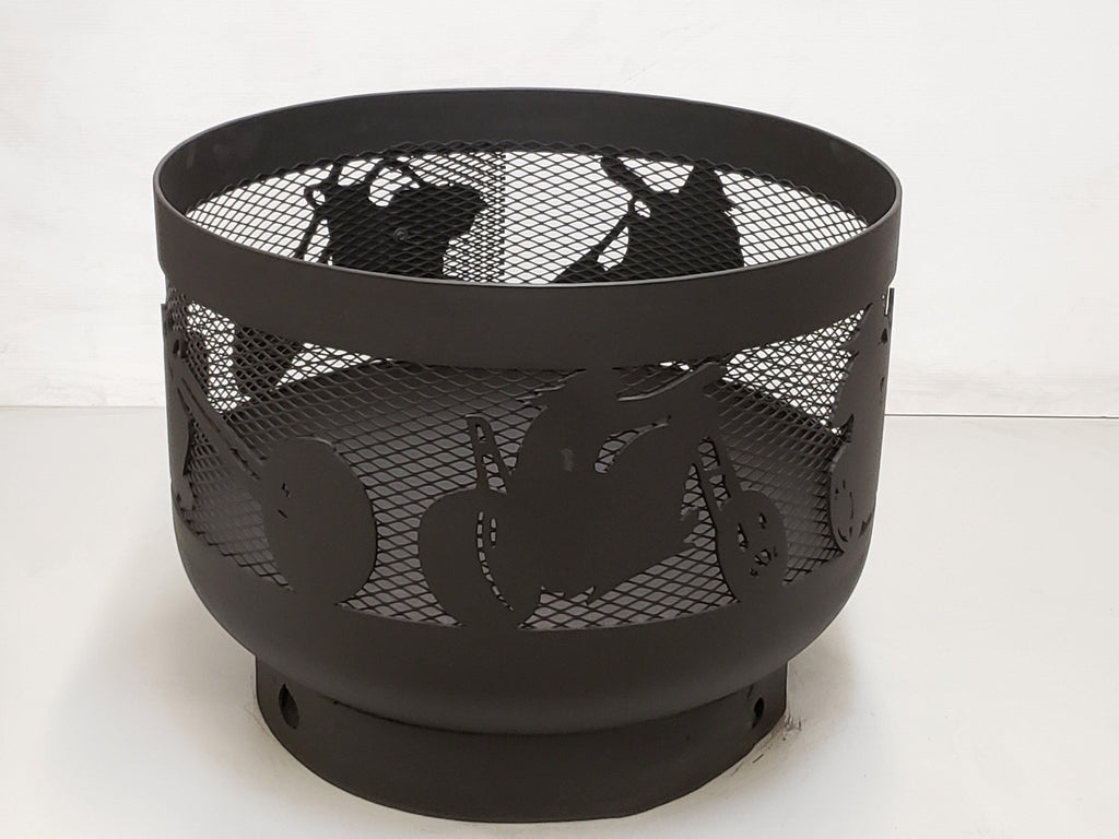 Standard Size Carved Fire Pit - Choppers - Muskoka Fire Pits