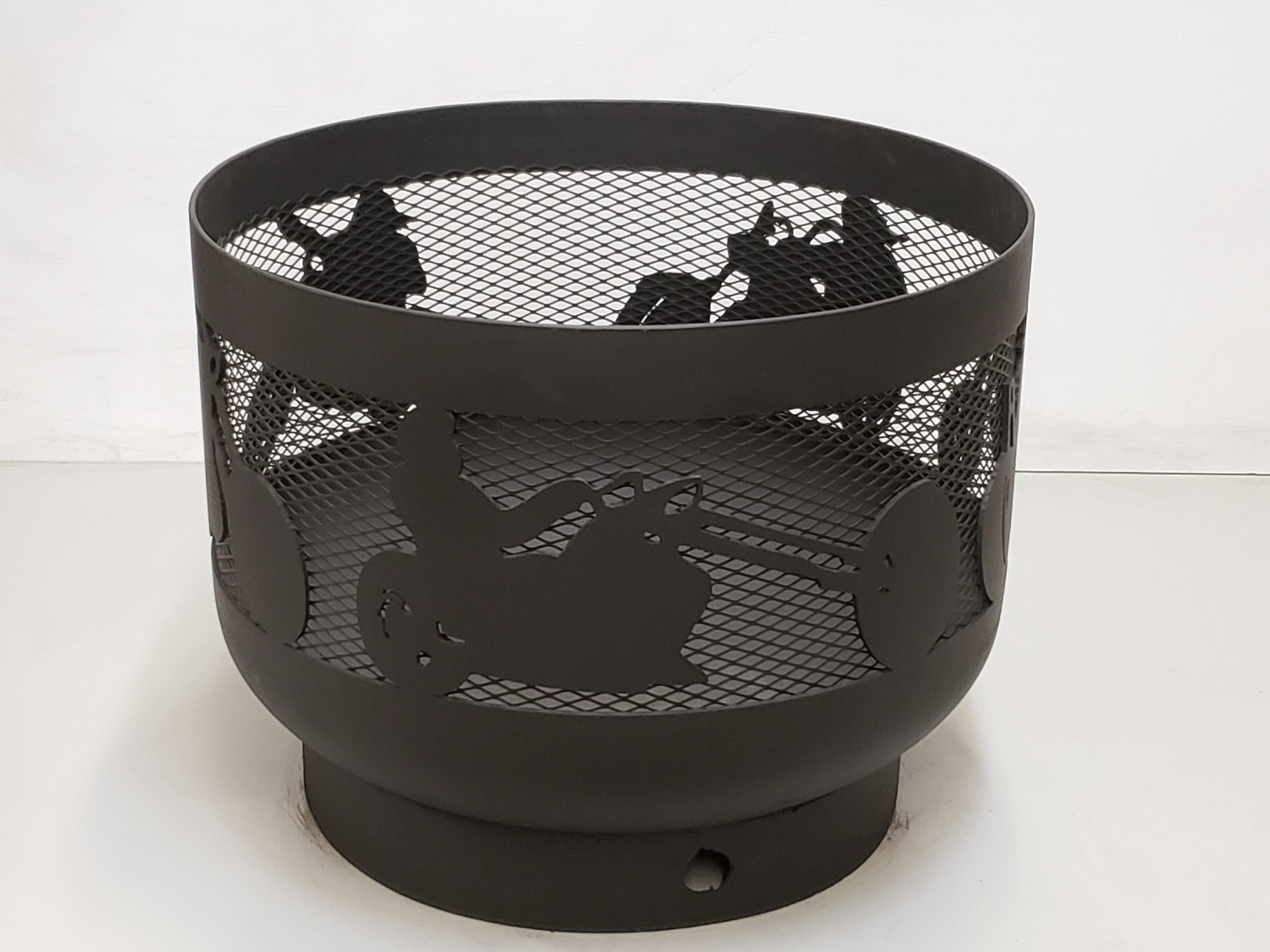 Standard Size Carved Fire Pit - Choppers - Muskoka Fire Pits
