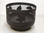 Load image into Gallery viewer, Standard Size Carved Fire Pit - Autumn Leaves - Muskoka Fire Pits
