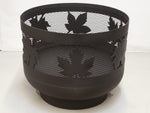 Load image into Gallery viewer, Standard Size Carved Fire Pit - Maple Leaf - Muskoka Fire Pits
