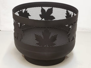 Mini Carved Fire Pit - Maple Leaf - Muskoka Fire Pits