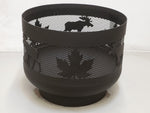 Load image into Gallery viewer, Standard Size Carved Fire Pit - The Canadian - Muskoka Fire Pits
