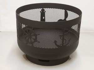 Standard Size Carved Fire Pit - Nautical - Muskoka Fire Pits
