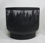 Load image into Gallery viewer, Standard Size Carved Fire Pit- Treeline - Muskoka Fire Pits
