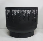 Load image into Gallery viewer, Standard Size Carved Fire Pit- Treeline
