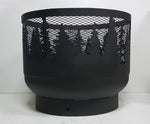 Load image into Gallery viewer, Standard Size Carved Fire Pit- Treeline - Muskoka Fire Pits
