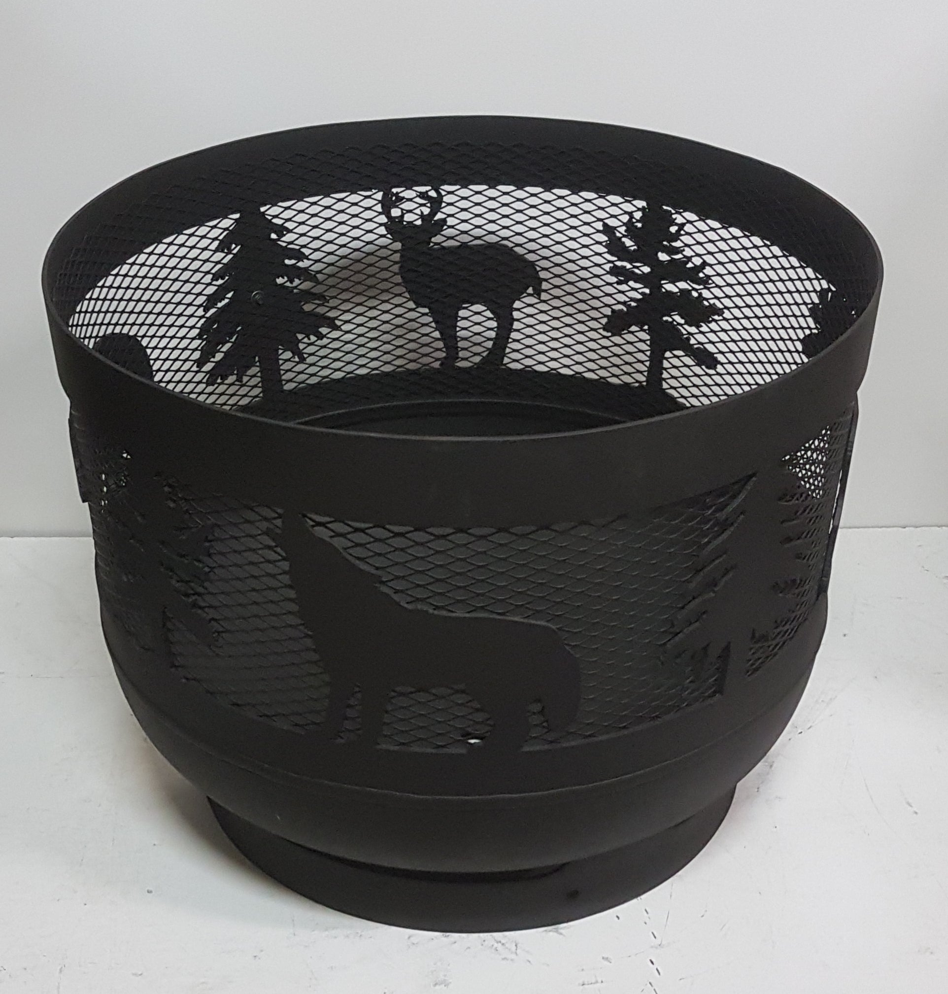 Standard Size Carved Fire Pit - Wild Life 1