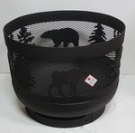 Load image into Gallery viewer, Standard Size Carved Fire Pit - Wild Life 1 - Muskoka Fire Pits
