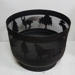 Load image into Gallery viewer, Standard Size Carved Fire Pit - Wild Life 1
