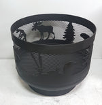 Load image into Gallery viewer, Standard Size Carved Fire Pit - Wild Life 2 - Muskoka Fire Pits

