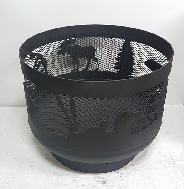 Mini Carved Fire Pit - Wild Life