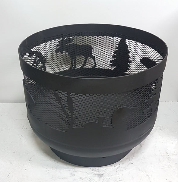 Mini Carved Fire Pit - Wild Life - Muskoka Fire Pits