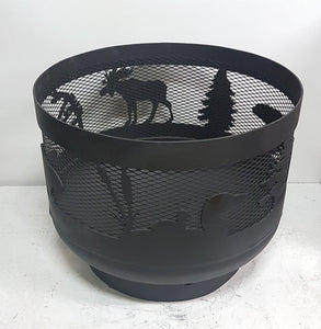 Mini Carved Fire Pit - Wild Life - Muskoka Fire Pits