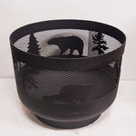 Load image into Gallery viewer, Standard Size Carved Fire Pit - Wild Life 2
