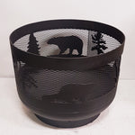 Load image into Gallery viewer, Standard Size Carved Fire Pit - Wild Life 2 - Muskoka Fire Pits
