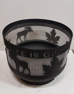 Load image into Gallery viewer, Standard Size Carved Fire Pit - Life is Good
