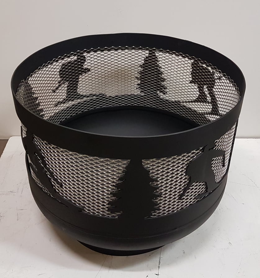 Standard Size Carved Fire Pit - Ski