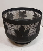 Load image into Gallery viewer, Standard Size Carved Fire Pit - Maple Leaf
