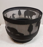 Load image into Gallery viewer, Standard Size Carved Fire Pit - Wild Life 2 - Muskoka Fire Pits
