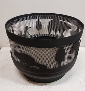 Standard Size Carved Fire Pit - Wild Life 2