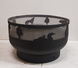 Low Profile Carved Fire Pit - Wild Life
