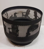 Load image into Gallery viewer, Standard Size Carved Fire Pit - Wild Life 3 - Muskoka Fire Pits
